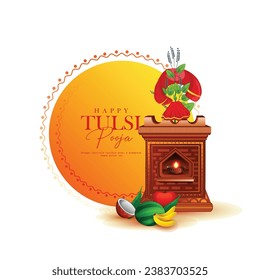 shubh Tulsi Vivah hindu festival template.