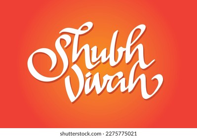 "Shubh Vivah" is a blessing given in Indian weddings. It is used on Indian Wedding Card. Indian Wedding Invitation. Wedding ceremony
