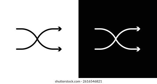 Shuffle arrow icon icons and symbol set. trendy illustration