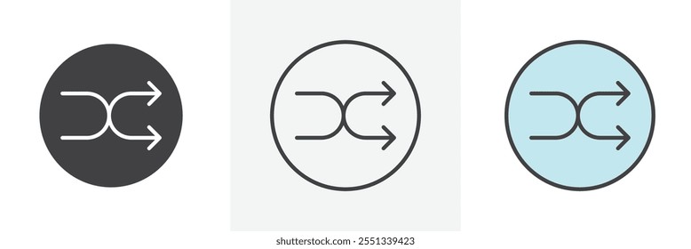 Shuffle arrow icon pack. Vector illustration. EPS10