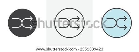 Shuffle arrow icon pack. Vector illustration. EPS10