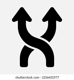 Shuffle arrow icon vector illustration in solid style, use for website mobile app presentation