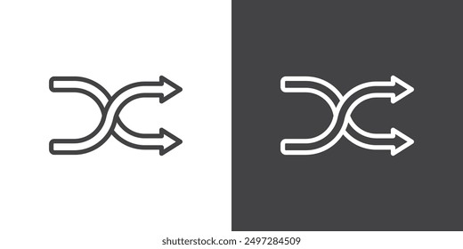 Shuffle arrow icon vector logo set collection for web app ui