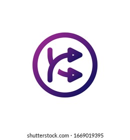shuffle arrow icon vector. perfect for multimedia player interface button and any purposes