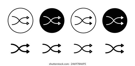 Shuffle arrow icon vector set collection for web