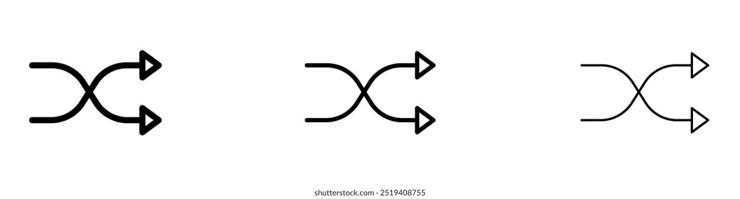 Shuffle arrow icon vector icon set. EPS 10