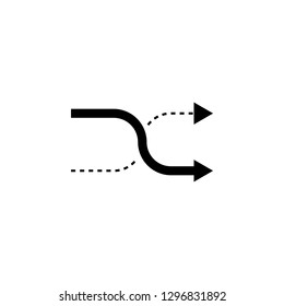 shuffle, arrow, right, navigation icon. Element of direction icon. Signs and symbols collection icon for websites, web design, mobile app