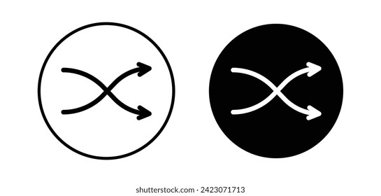 Ilustración de icono de línea vectorial de flecha de desplazamiento.