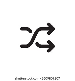Shuffle arrows icon for random order Vector