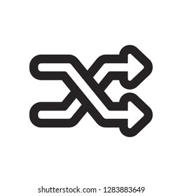 Shuffle arrows vector icon
