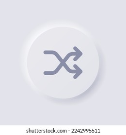 Icono de botón de barrido, Diseño de interfaz de usuario suave de Neumorfismo blanco para diseño web, IU de aplicación y más, Button, Vector.