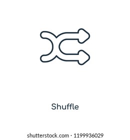 Shuffle concept line icon. Linear Shuffle concept outline symbol design. This simple element illustration can be used for web and mobile UI/UX.
