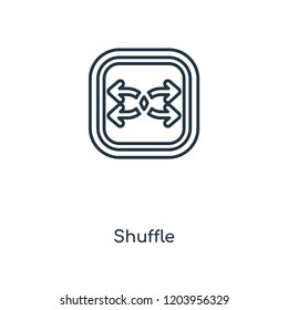 Shuffle concept line icon. Linear Shuffle concept outline symbol design. This simple element illustration can be used for web and mobile UI/UX.