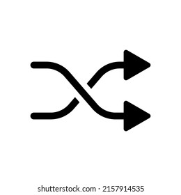 Shuffle crossed arrows icon for apps and web sites