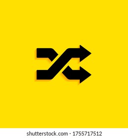 Shuffle crossing arrows Icon. Vector illustration EPS 10.