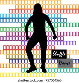 Shuffle Dance Girl Silhouette.