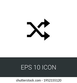 Shuffle eps 10 simple icon