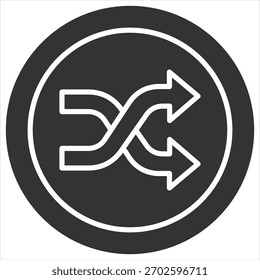 Vektorgrafik des Glyphensymbols mischen