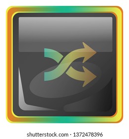 Ilustración del icono del vector de grises con detalles coloridos sobre el fondo blanco