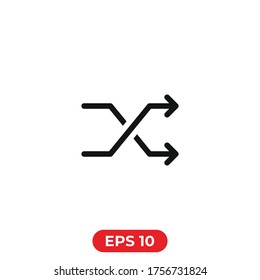 Shuffle icon. Shuffle arrow vector isolated.Randomize symbol