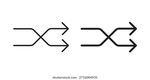 Shuffle Icon Konzept für Infografik, Website oder App.