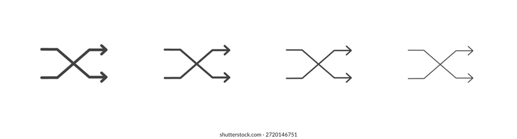 Mischsymbol-Konzept Lineares Piktogramm. Einfache Elementgrafik.