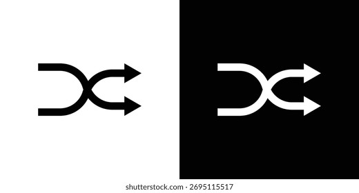 Symbolkonzept mischen. Silhouettensymbol.