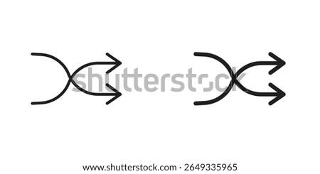 Shuffle icon Design Illustrations. editable web icons