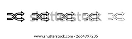 Shuffle icon filled flat sign concept for web design.