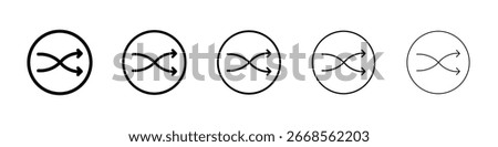 Shuffle icon filled flat sign concept for web design.