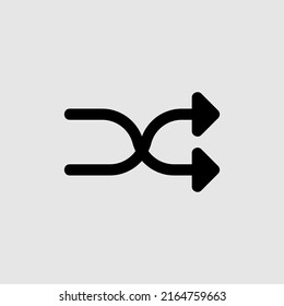 Shuffle icon in filled line style about essentials, use for website mobile app presentation