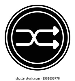 shuffle icon glyph vector design