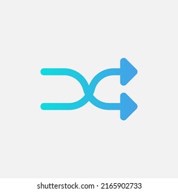 Shuffle icon in gradient style about essentials, use for website mobile app presentation