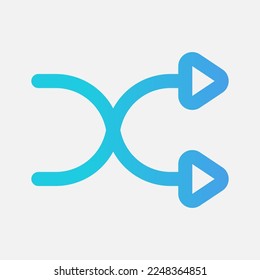 Shuffle icon in gradient style about multimedia, use for website mobile app presentation
