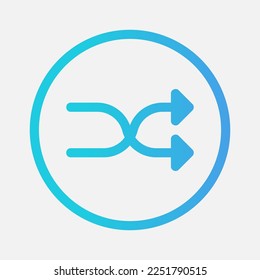 Icono de desplazamiento en estilo de degradado sobre elementos esenciales, uso para presentación de aplicaciones móviles del sitio web