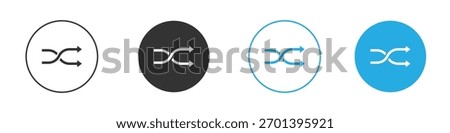 Shuffle icon. Graphic icon design template