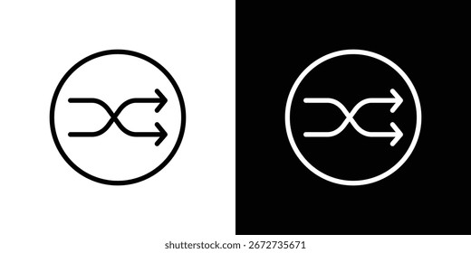 Shuffle icon graphic element Illustration template design