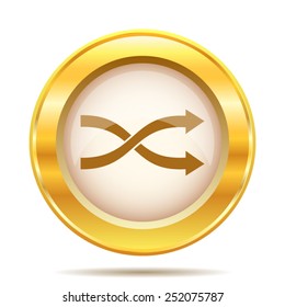 Shuffle icon. Internet button on white background. EPS10 vector. 