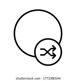 Shuffle icon or logo isolated sign symbol vector illustration - high quality black style vector icons
