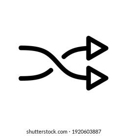 Shuffetsymbol oder Logo einzeln auf Zeichen, Vektorgrafik - hochwertige Vektorsymbole in schwarzem Stil
