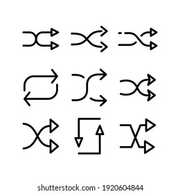 shuffle icon or logo isolated sign symbol vector illustration - Collection of high quality black style vector icons
