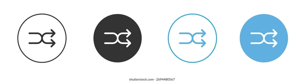 Logo-Design-Set für Shuffle-Symbol