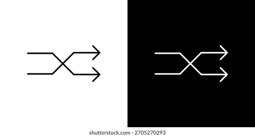 Embaralhar desenhos de logotipos de ícone. conjunto de design de ícone moderno
