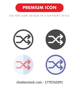 shuffle icon pack isolated on white background. for your web site design, logo, app, UI. Vector graphics illustration and editable stroke. EPS 10.