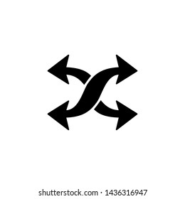 Shuffle icon. Player control button