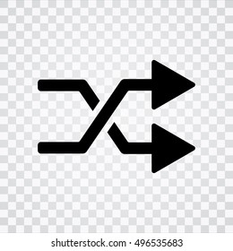 Shuffle  icon. Random music symbol sign