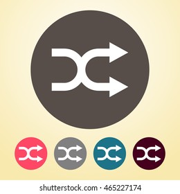 Shuffle Icon in round shape.