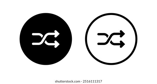 Shuffle icon set. flat illustration of vector icon on white background