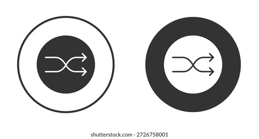 Shuffle Symbol Silhouette Form Grafik einfache einfache Clipart-Symbole