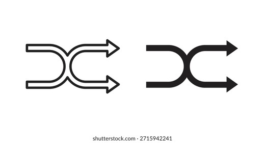 Icono de aleatorio en formato de Vector moderno simple. Paquete de iconos EPS